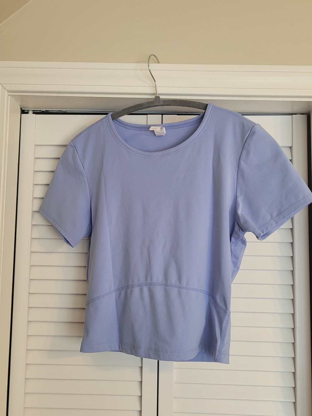 90 Degree By Reflex Light Lavender Short Sleeve Crew Tee